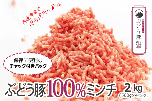 36-135_綾ぶどう豚100% パラパラ豚ミンチ 2kg