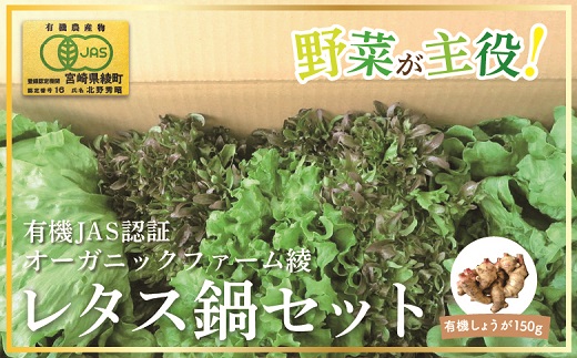 83-07_【有機JAS100％】 野菜が主役！4種のレタス鍋セット